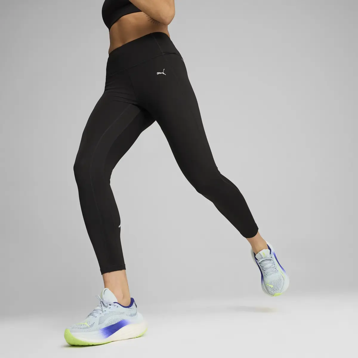 Puma RUN MICROFLEECE HW FL TIGHT Siyah Kadın Tayt