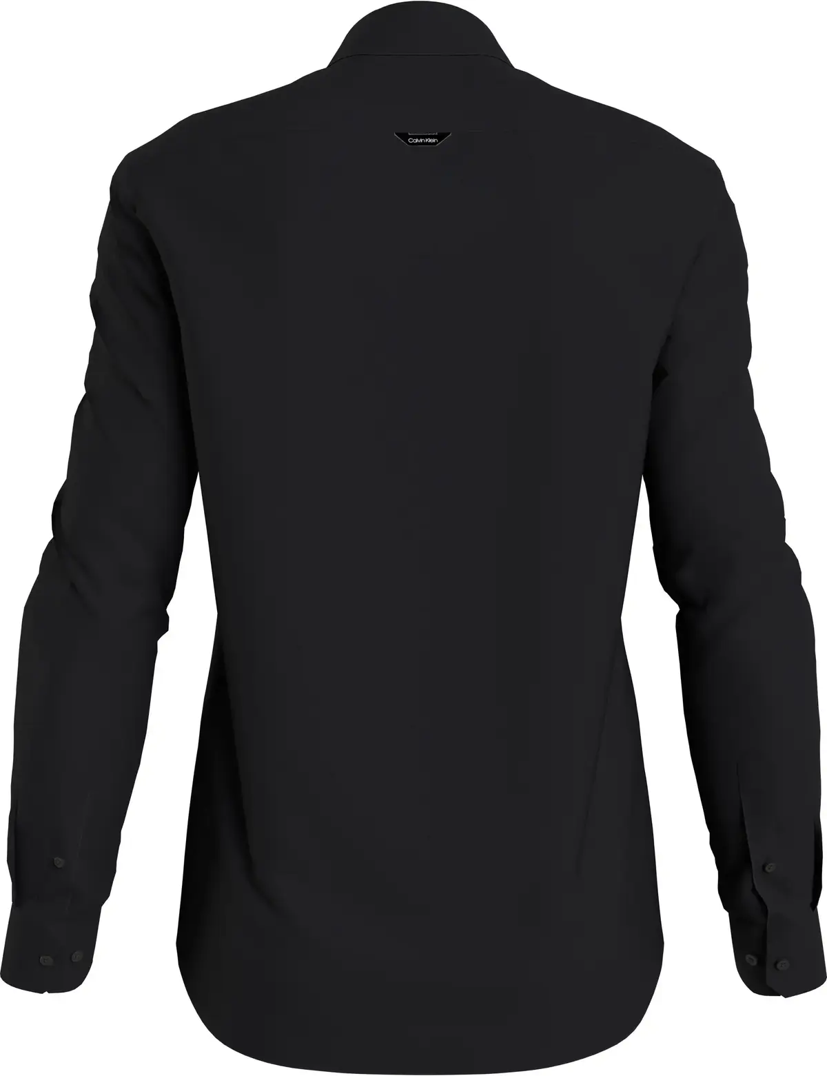 Calvin Klein SLIM FIT STRETCH POP Erkek Siyah Gömlek