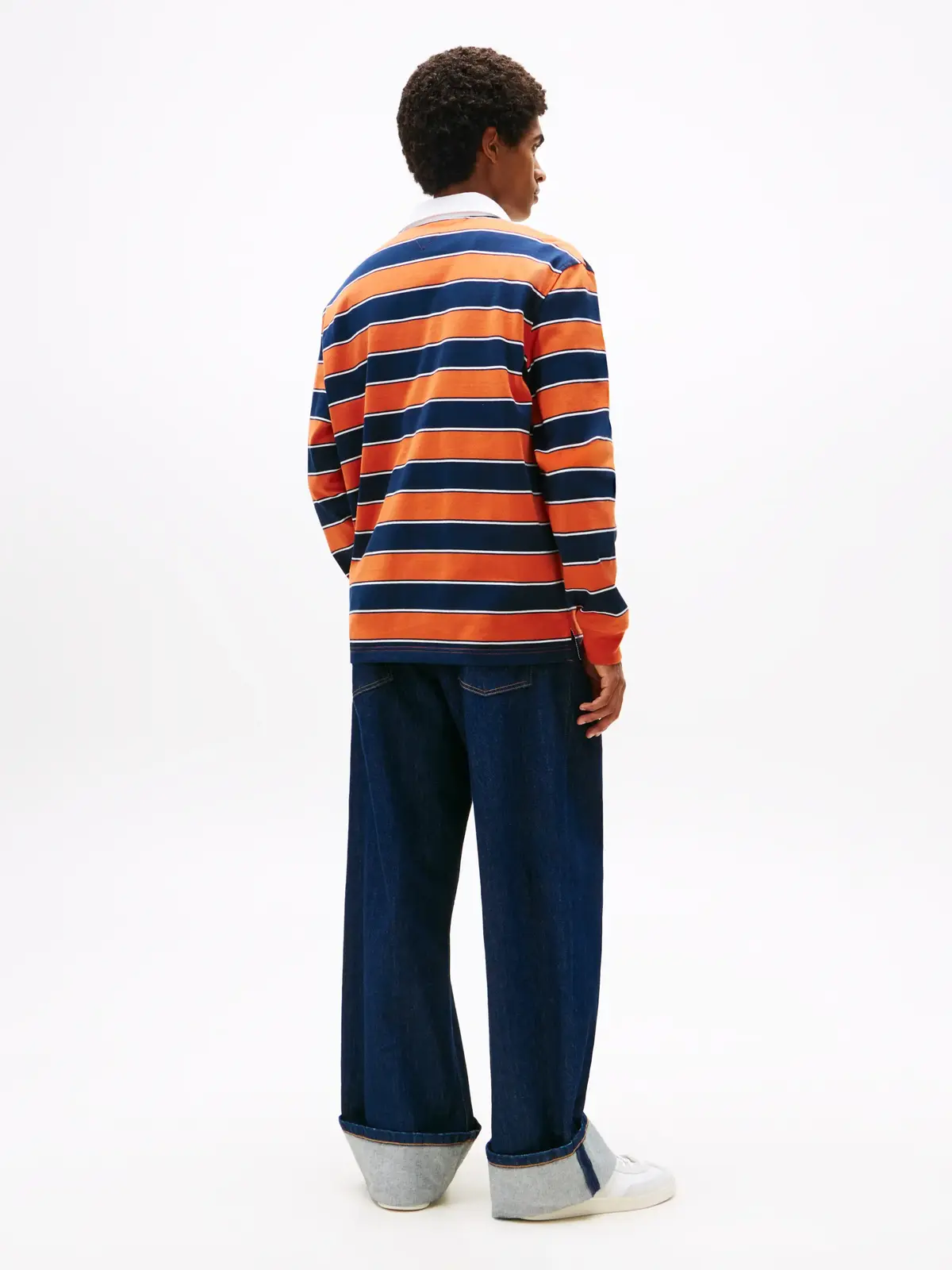 Tommy Hilfiger TJM RLX STRIPE RUGBY, SZZ Turuncu Erkek Polo T-Shirt