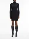 Calvin Klein ICONIC RIB MINI KNIT Kadın Siyah Elbise