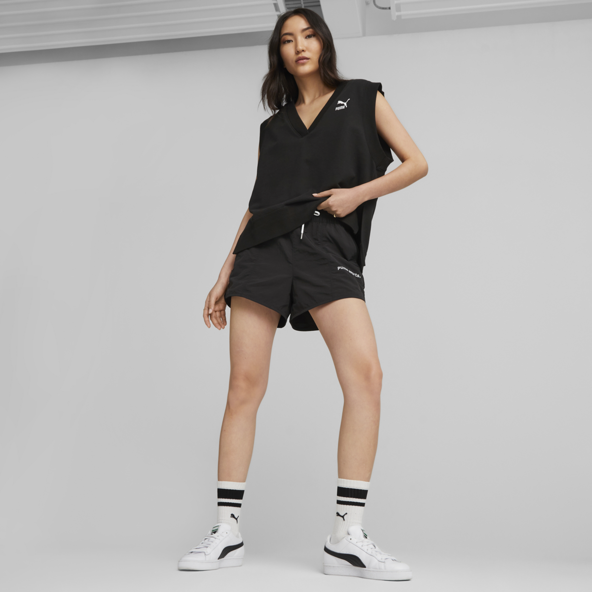 Puma PUMA TEAM Shorts Siyah Kadın Şort