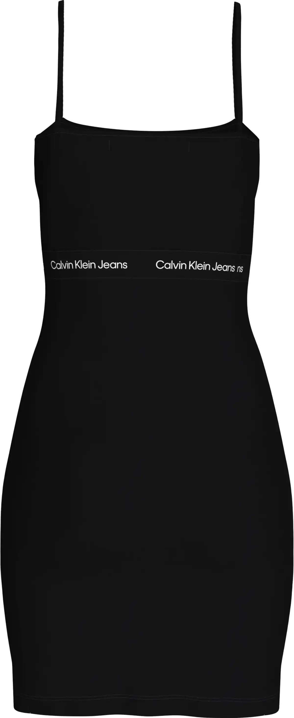 Calvin Klein LOGO ELASTIC STRAPPY, BEH Siyah Kadın Elbise-Etek
