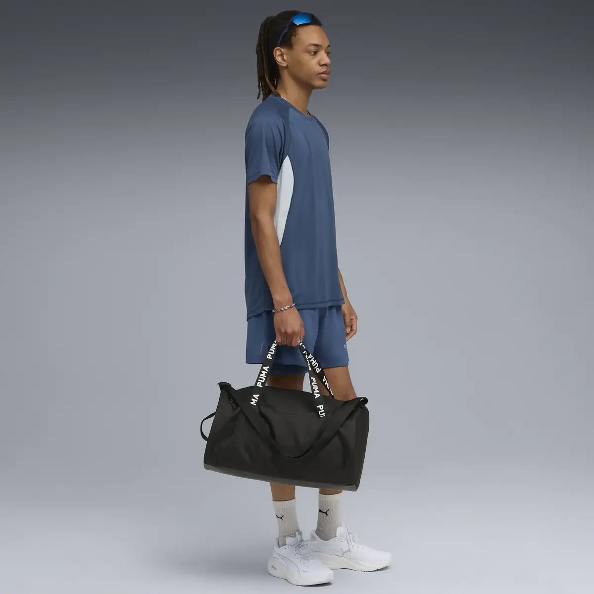 Puma RUN VELOCITY TEE (POLY) Mavi Erkek T-Shirt & Polo