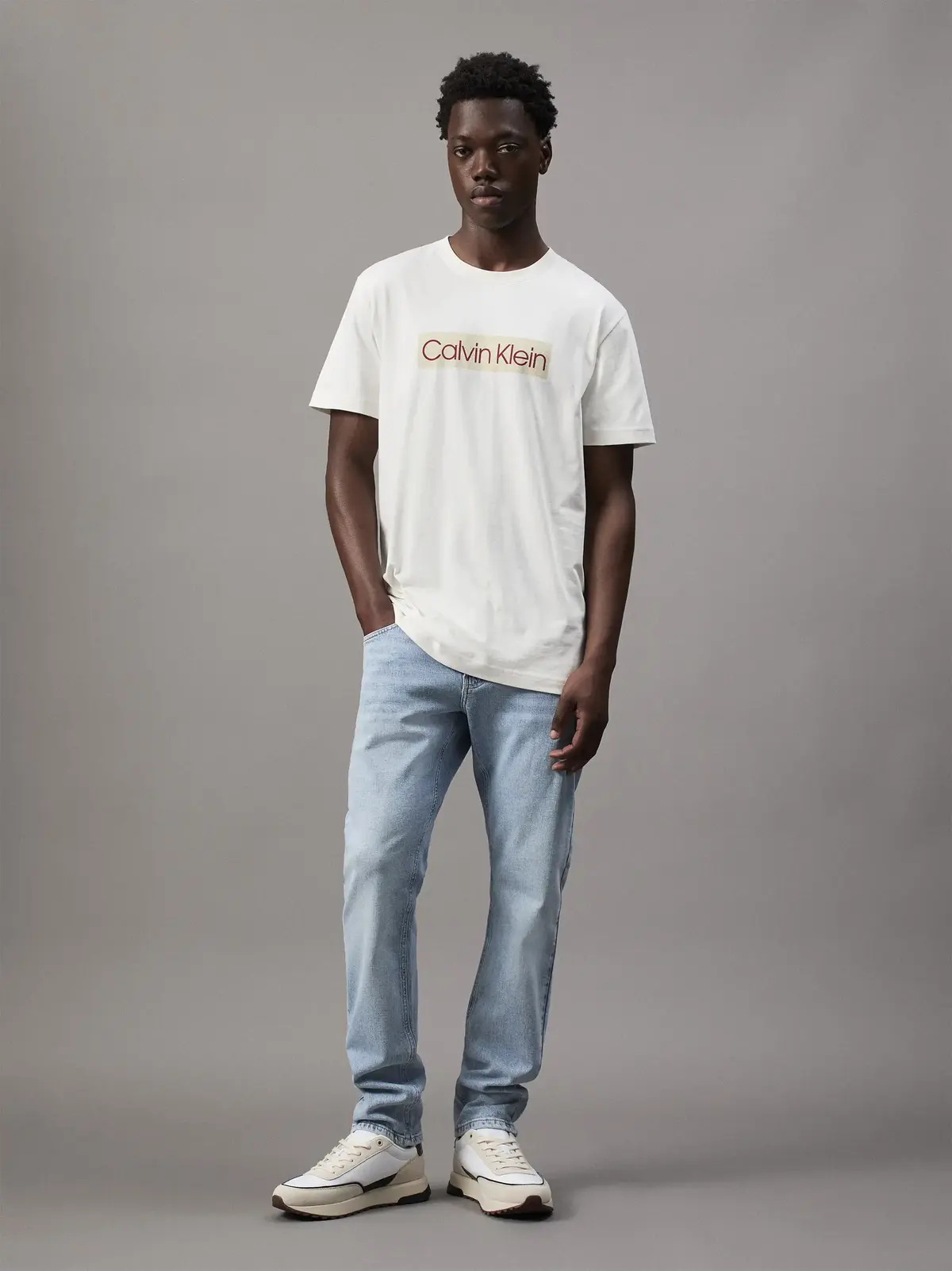 Calvin Klein SLIM Erkek Mavi Kot Pantolon