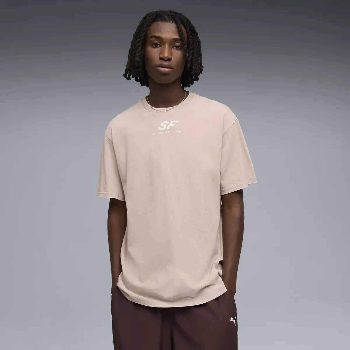 PUMA Ferrari Car Graphic Tee II Rose Latte Pembe Erkek T-Shirt & Polo