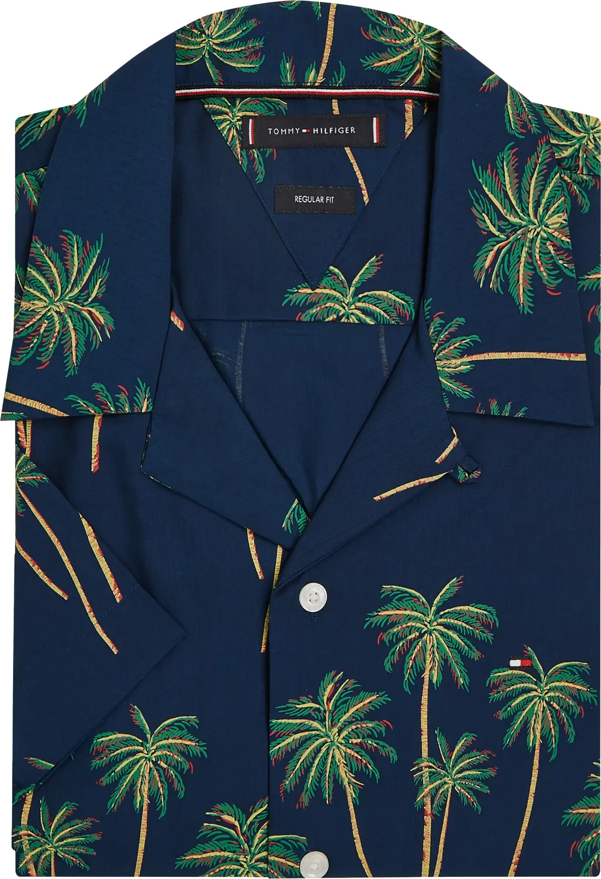 Tommy Hilfiger LIGHTWEIGHT PALM SS, DAF Lacivert Erkek Gömlek