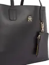 Tommy Hilfiger TH DISTINCT SATCHEL, BDS Siyah Kadın Çanta & Cüzdan