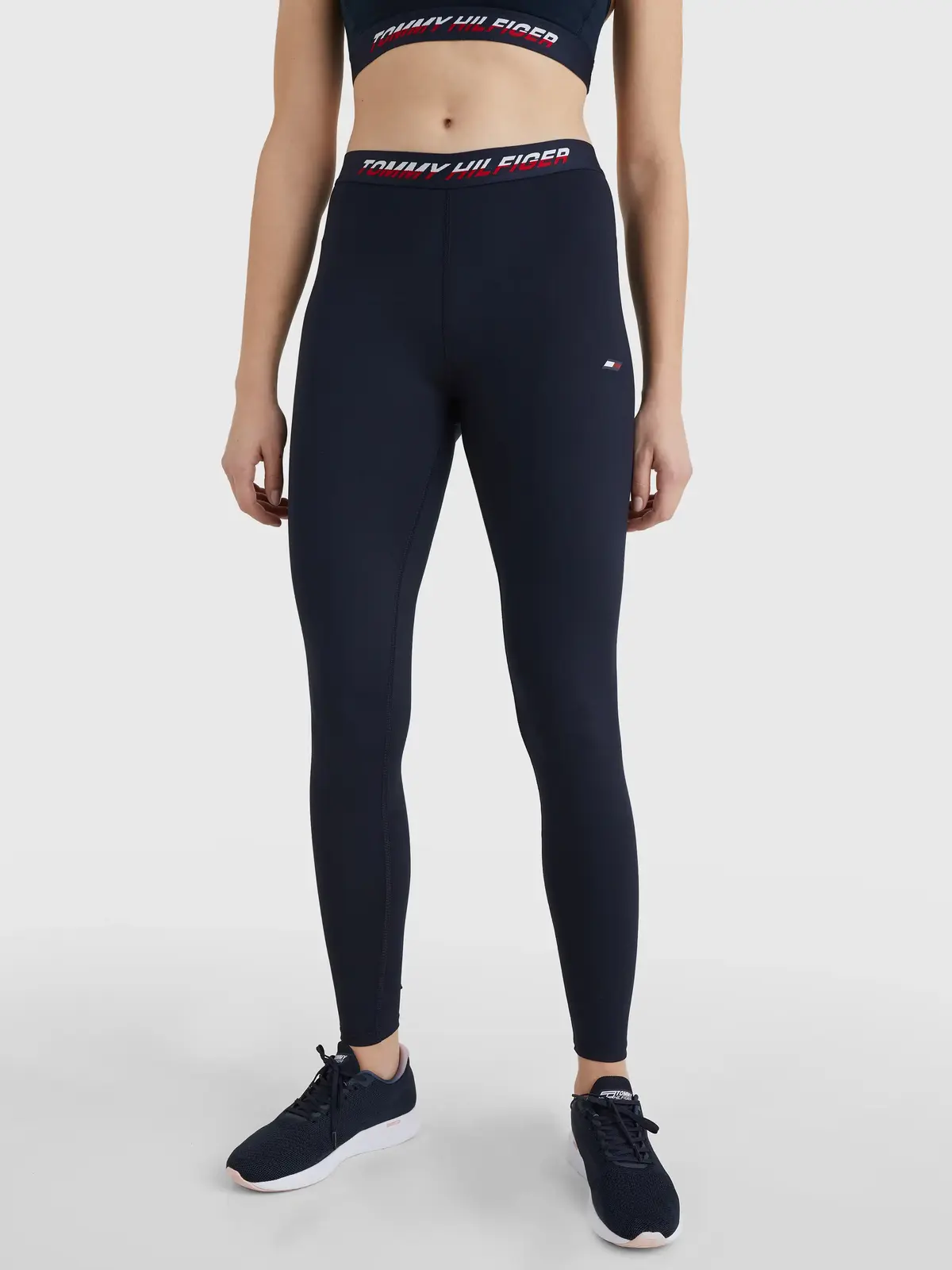 Tommy Hilfiger RW TAPE LEGGING Kadın Siyah Tayt