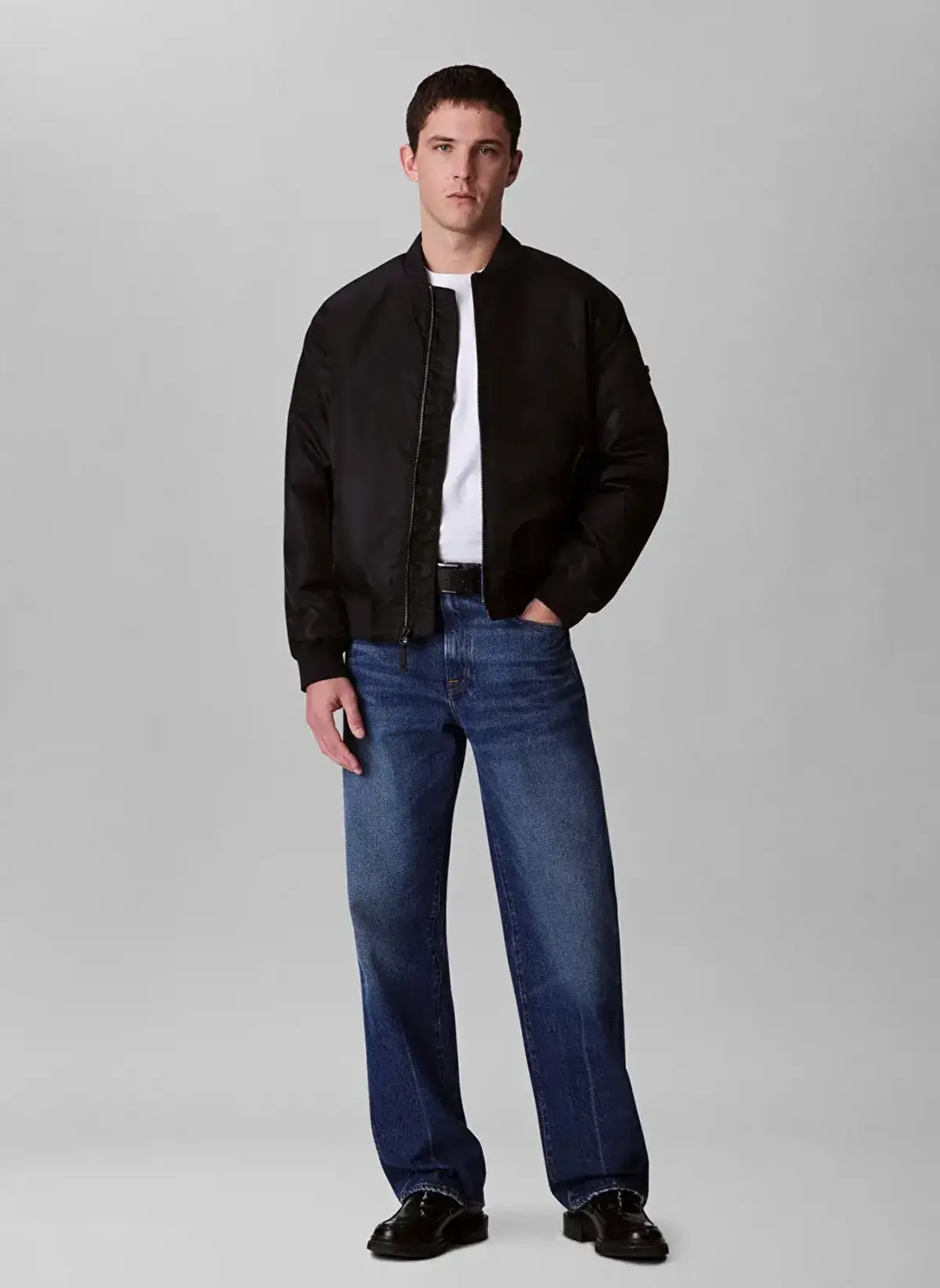 Calvin Klein LS JEANS HERO BOMBER Siyah Erkek Ceket