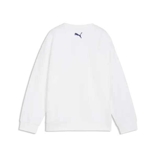PUMA SPORTY CATS Relaxed Crew PS PUMA White Unisex Beyaz Sweatshirt