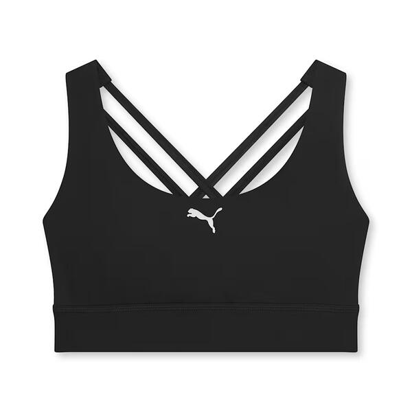 Puma TRAINING Mid Impact Bra Siyah Kadın Sütyen & Bralet
