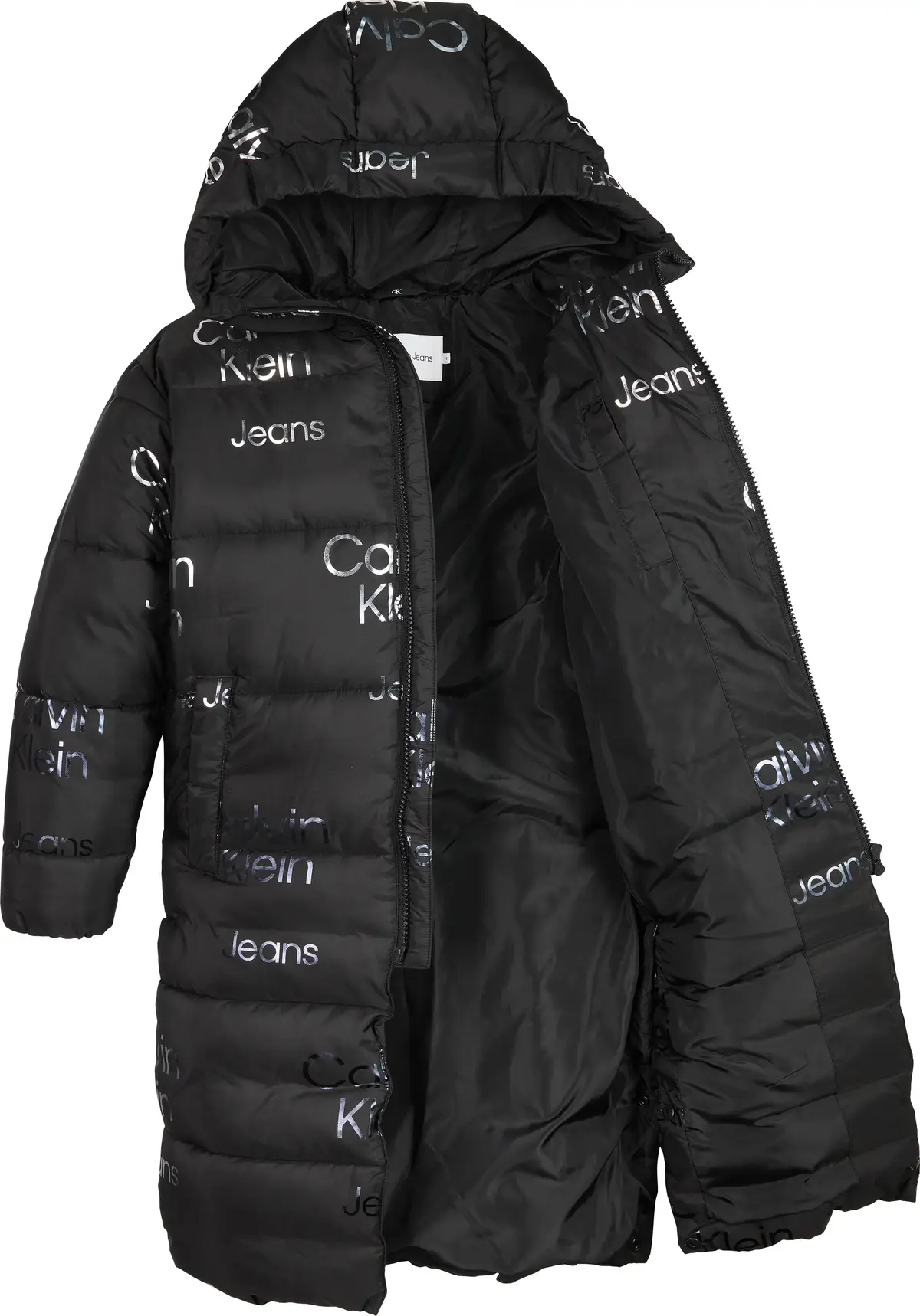 Calvin Klein GRADIENT LOGO LONGLI Kadın Siyah Şişme Mont