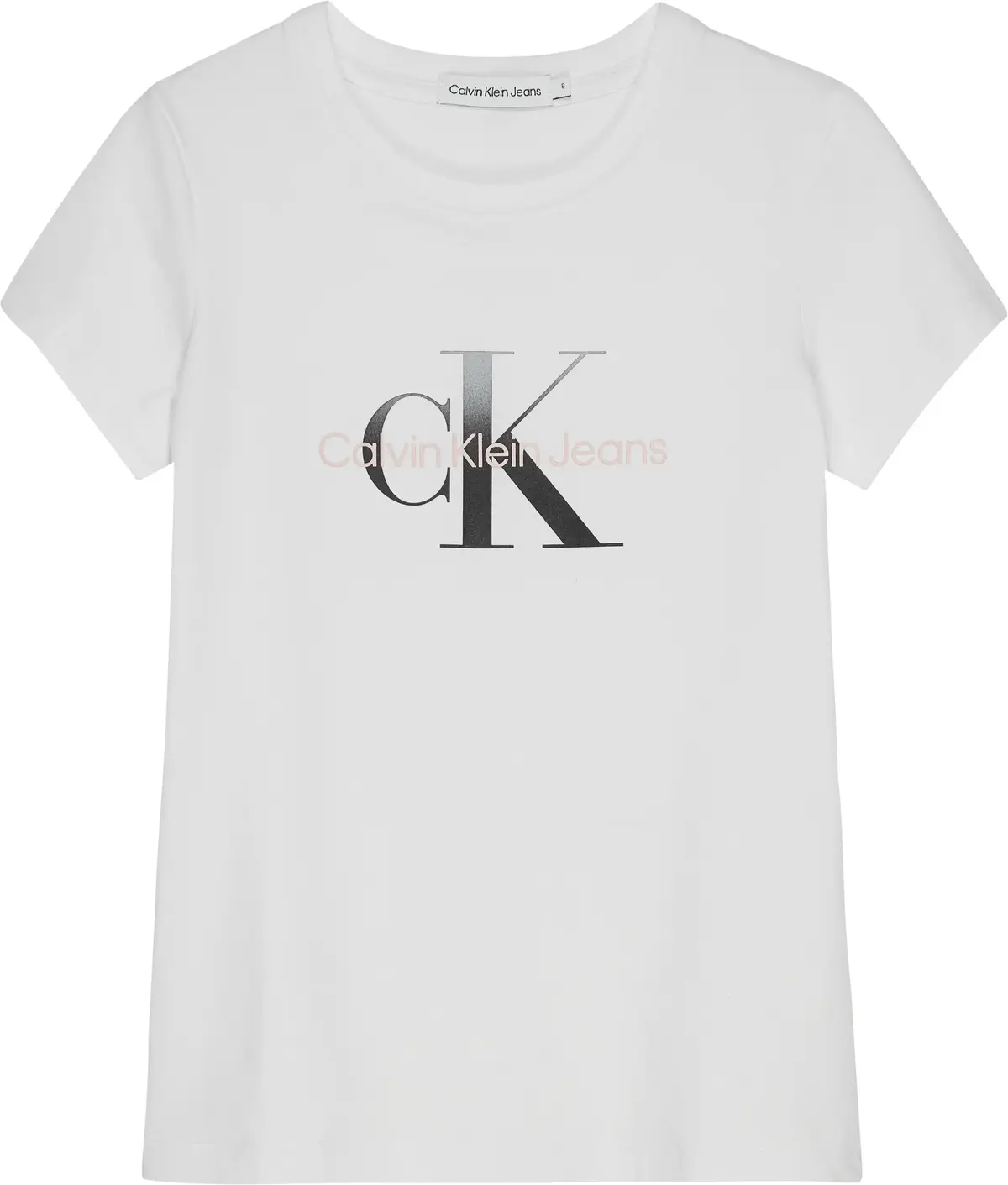 Calvin Klein GRADIENT MONOGRAM T- Kadın Beyaz T-Shirt