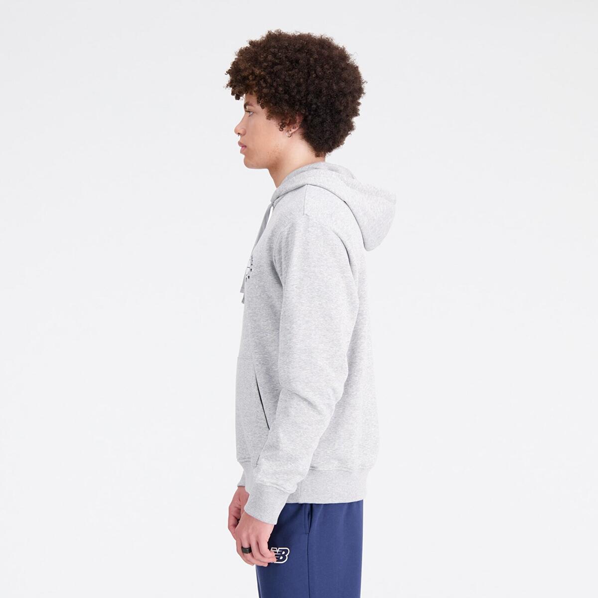 New Balance MNH1411 Erkek Gri Sweatshirt