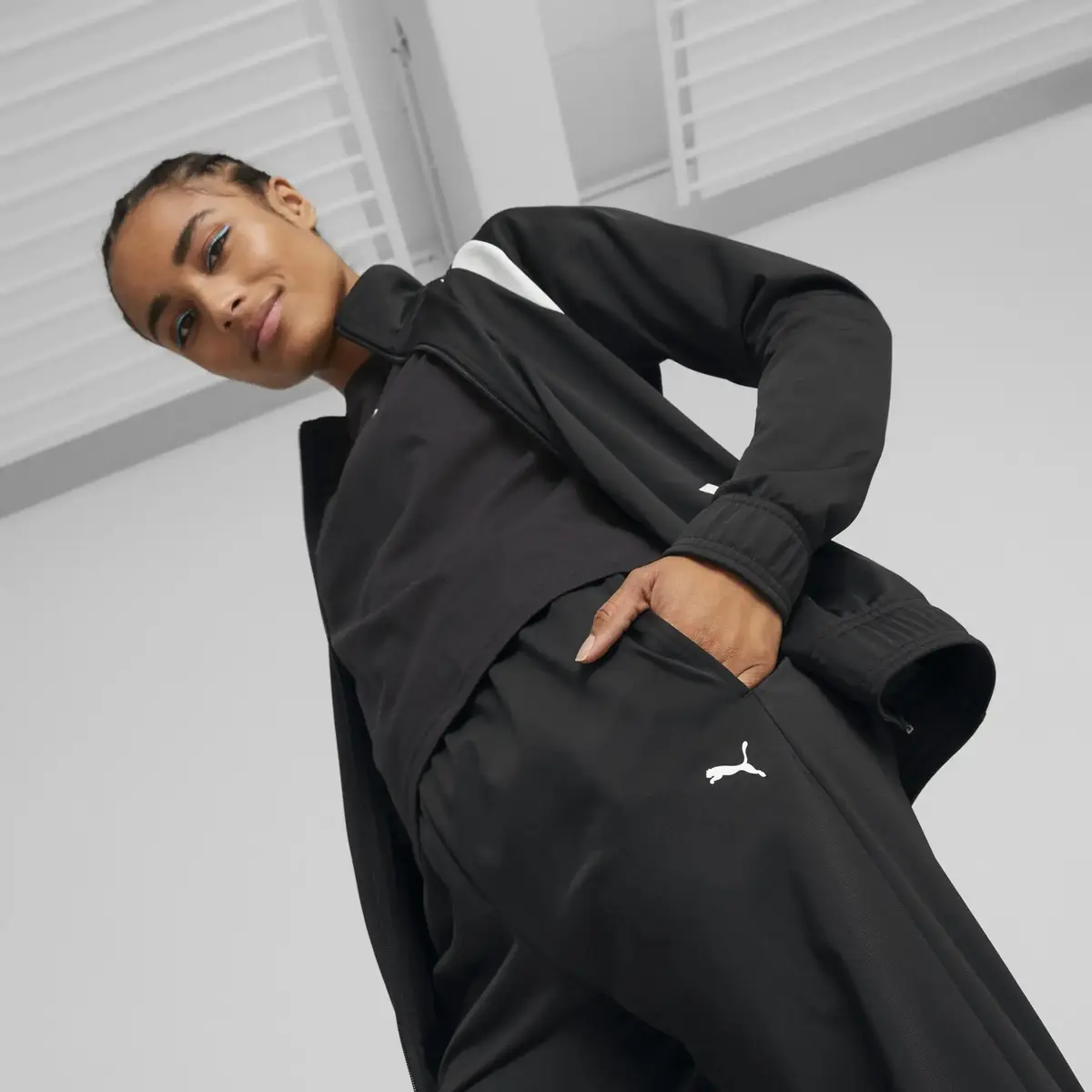 Puma Classic Tricot Suit op Siyah Kadın Eşofman Takımı