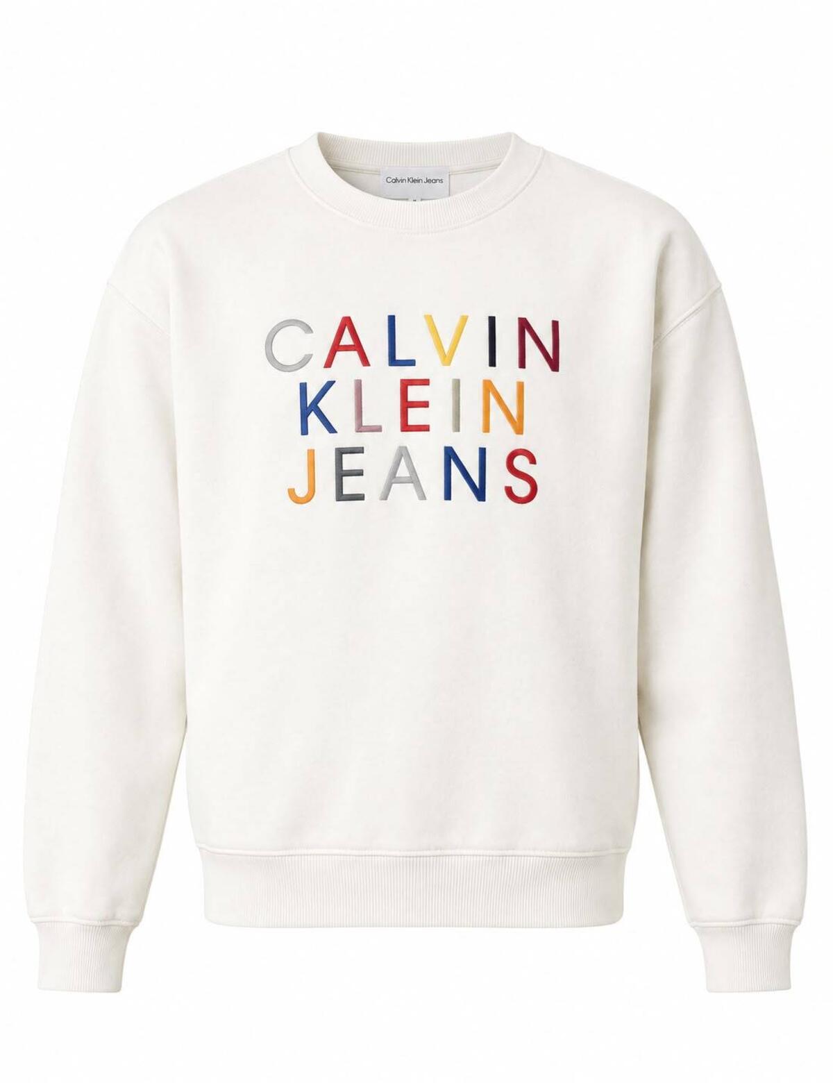 Calvin Klein LOGO GRAPHIC TERRY C, YBI Çocuk Krem Sweatshirt