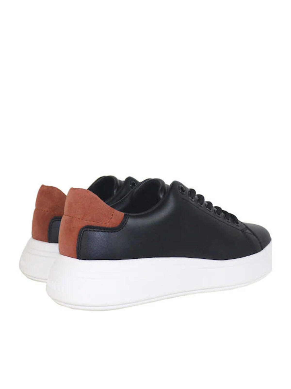 Calvin Klein CUPSOLE LACE UP LTH, 0GT Siyah Kadın Günlük Spor Ayakkabı