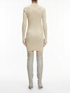 Calvin Klein ICONIC RIB MINI KNIT Kadın Krem Elbise