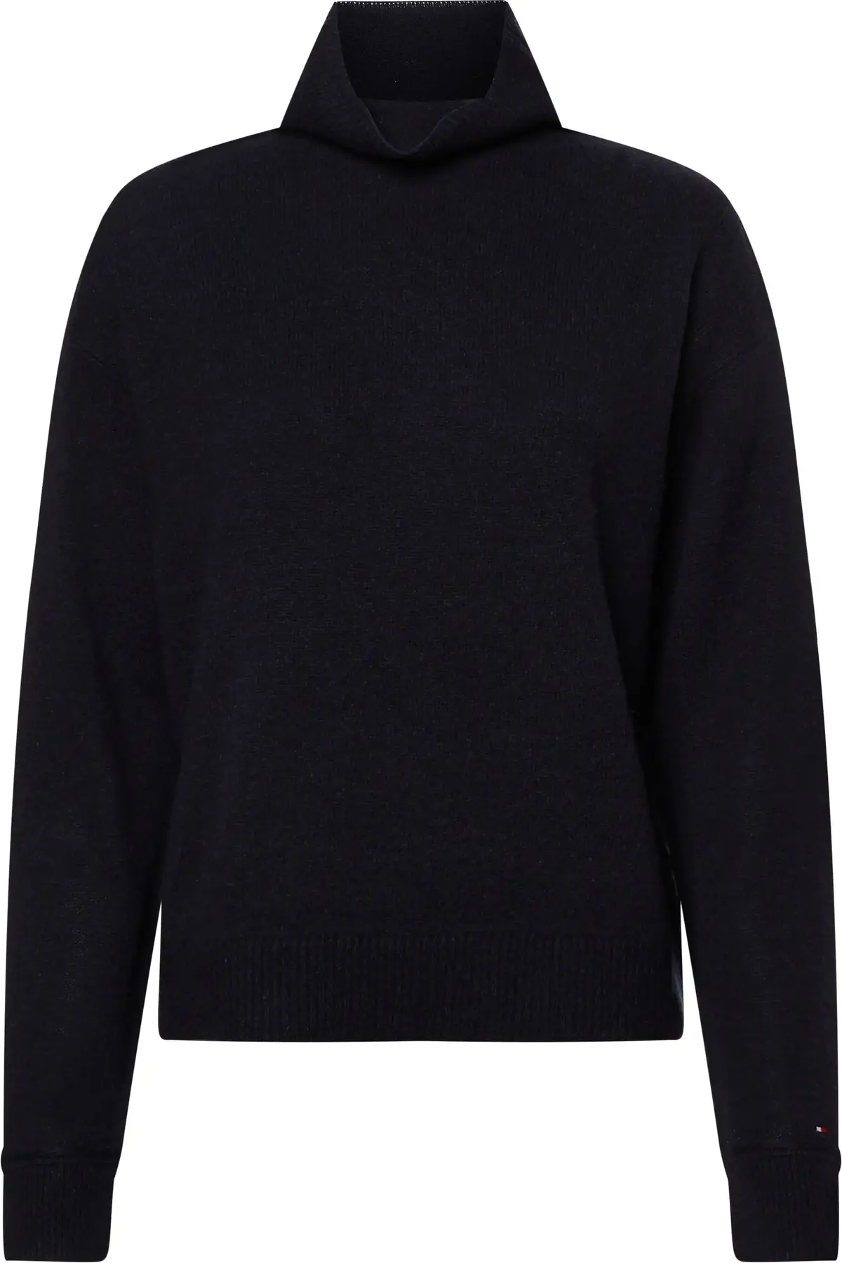 Tommy Hilfiger SOFTWOOL MOCK-NK SWE Kadın Siyah Kazak