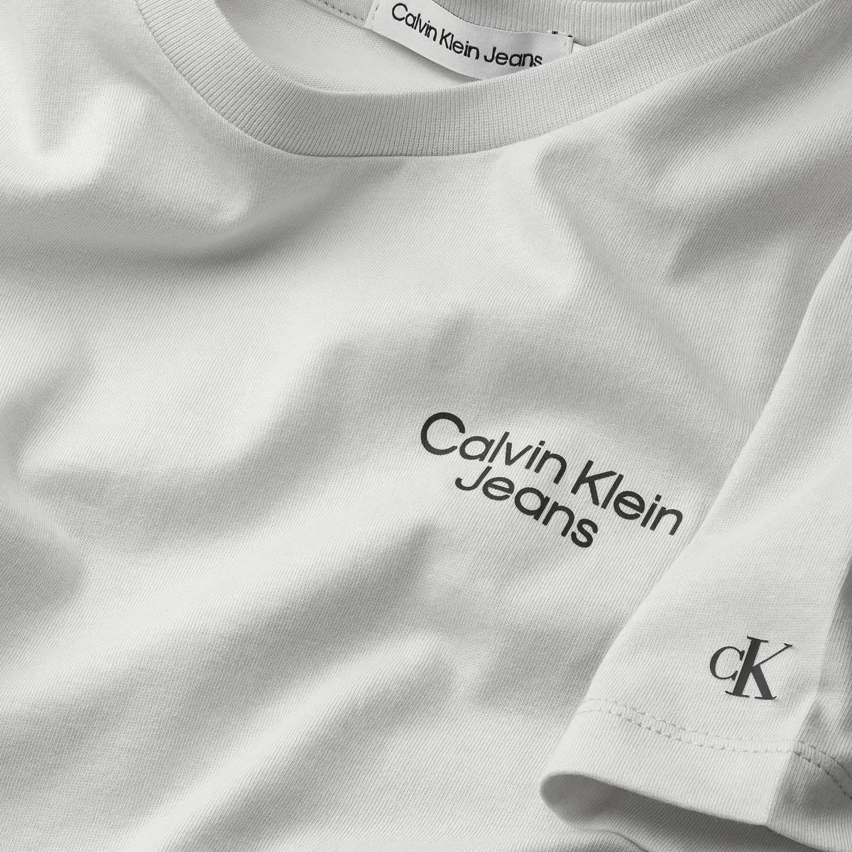Calvin Klein CKJ STACK LOGO T-SHI Erkek Gri T-Shirt