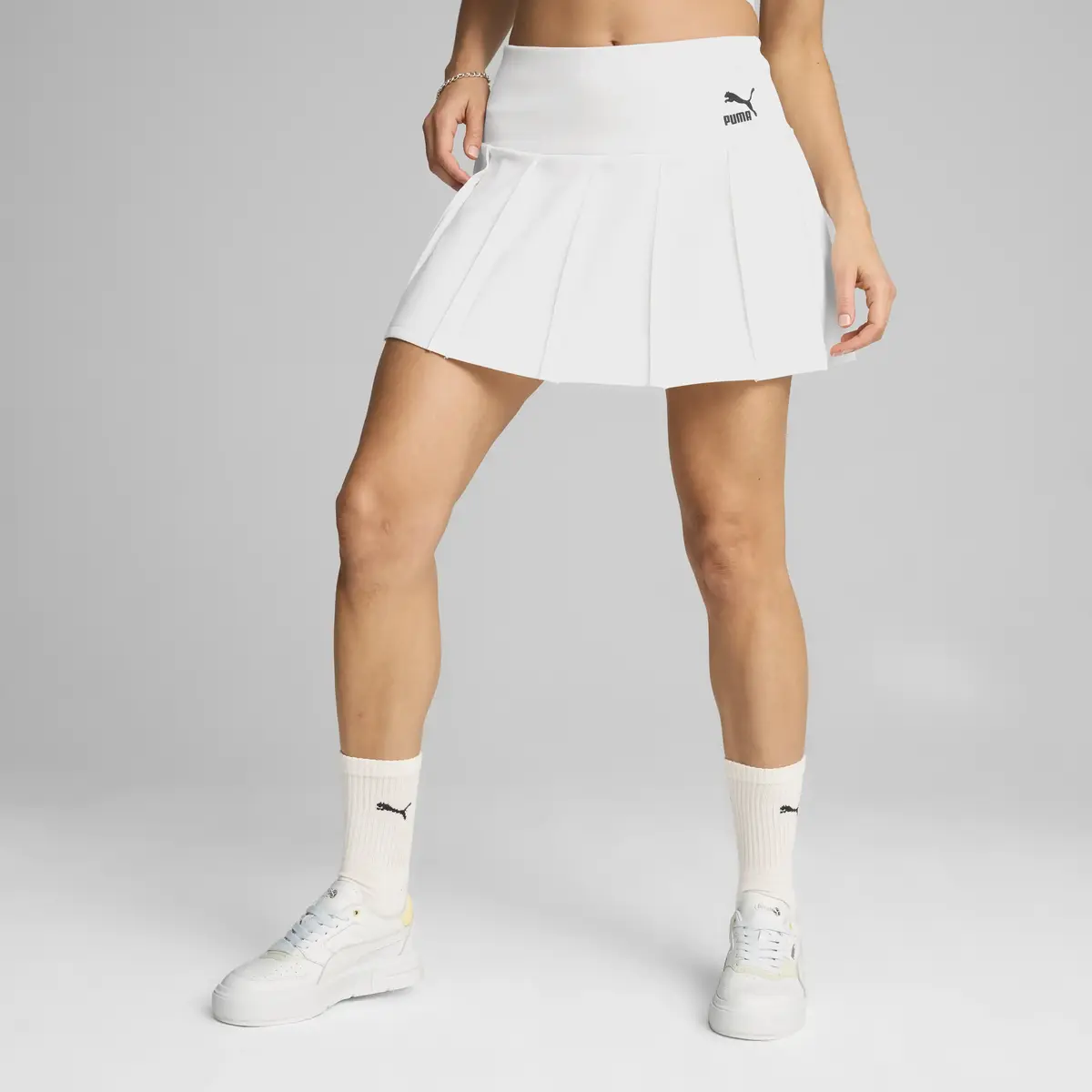Puma CLASSICS Pleated Mini Skirt Beyaz Kadın Etek
