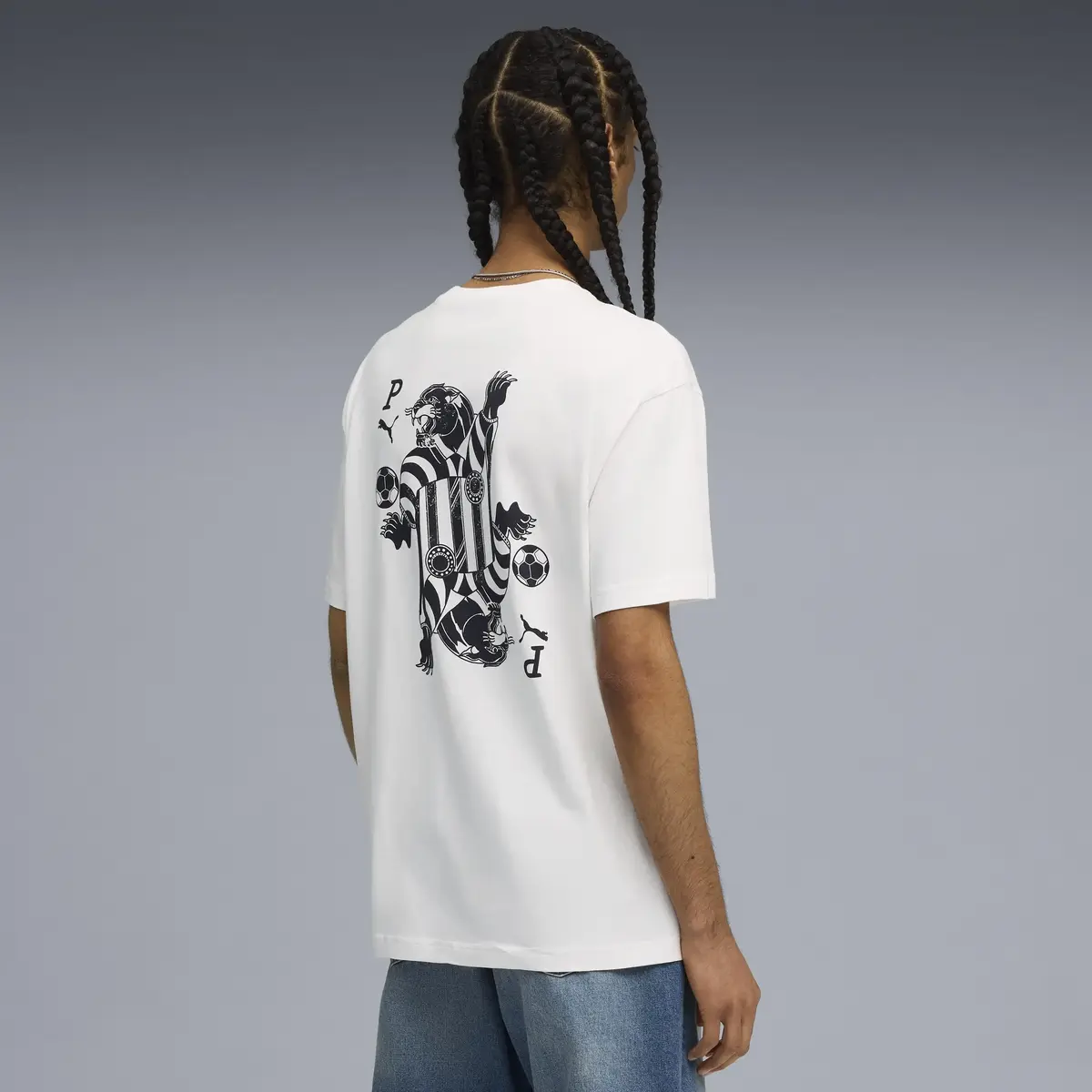 Puma GRAPHIC Card Play Tee Beyaz Erkek T-Shirt