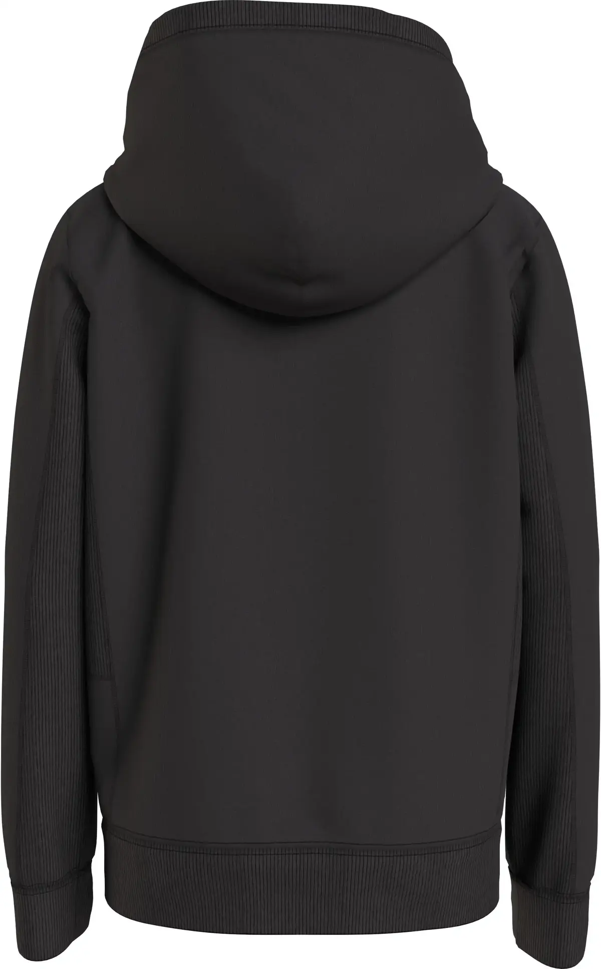 Calvin Klein RIB BLOCKING BADGE Z Erkek Siyah Hoodie