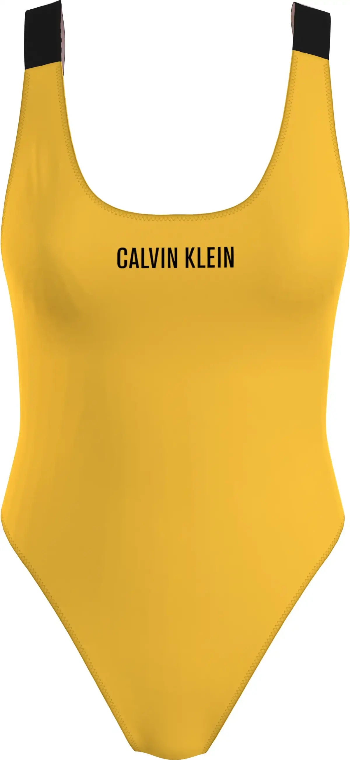 Calvin Klein SCOOP BACK ONE PIECE Kadın Sarı Mayo
