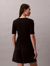 Calvin Klein HS VARIGATED RIB NAN, UB1 Siyah Kadın T-Shirt