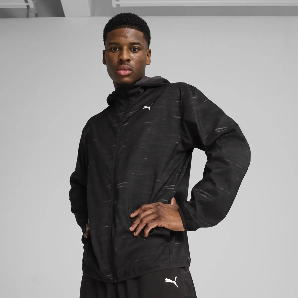 Puma M TAD ESS AOP Woven Jacket Siyah Erkek Ceket