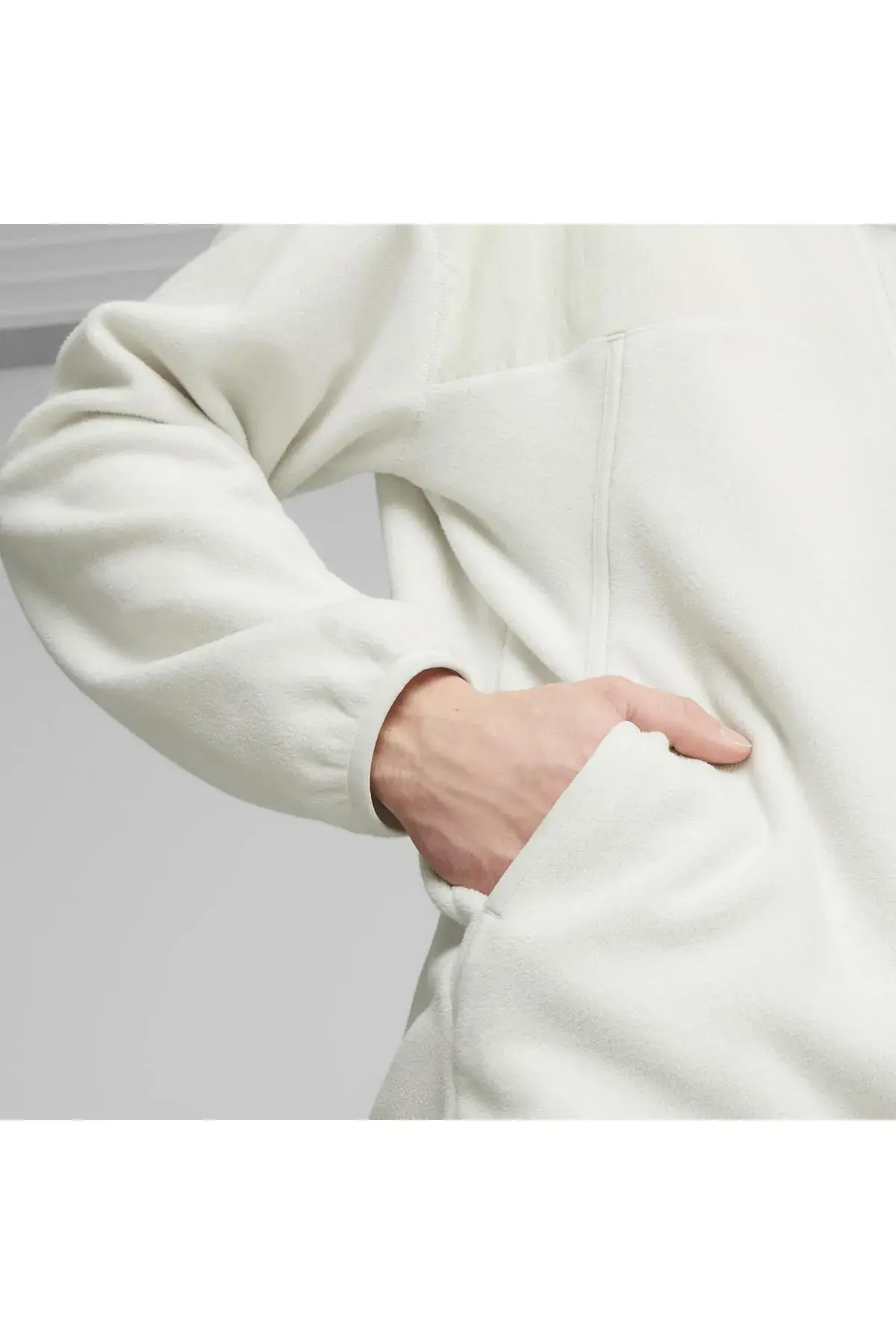 Puma CLASSICS UTILITY Polar Fleece Half-Zip Gri Erkek Yarım Fermuarlı Sweatshirt