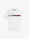 Tommy Hilfiger HILFIGER CHEST INSER, YBR Beyaz Erkek T-Shirt & Polo