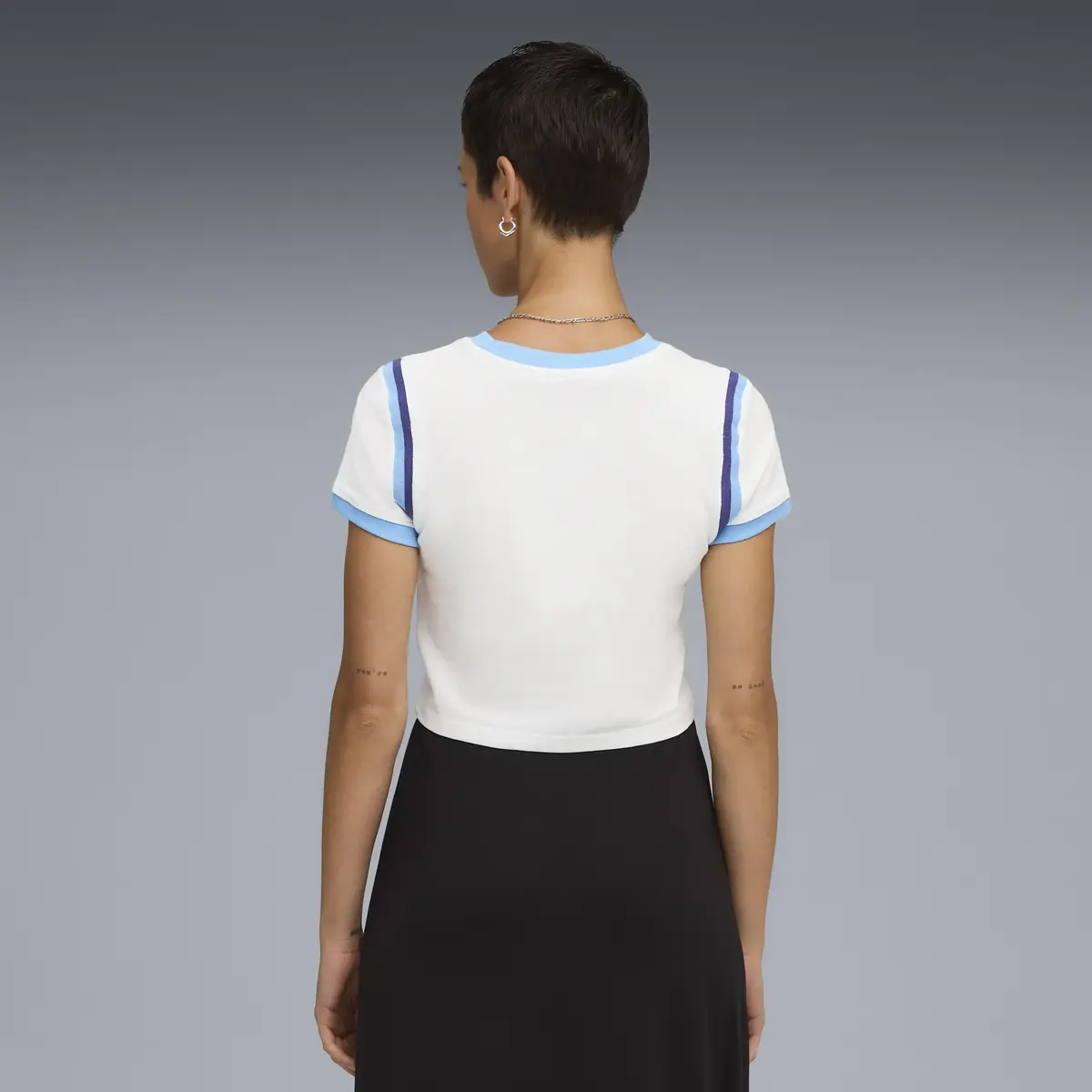 PUMA FUTURE.PUMA.ARCHIVE Baby Tee Beyaz Kadın Crop