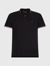 Tommy Hilfiger CORE TOMMY TIPPED SL Erkek Siyah Polo T-Shirt