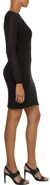 Calvin Klein SHEER KNIT BANDEAU M Kadın Siyah Elbise