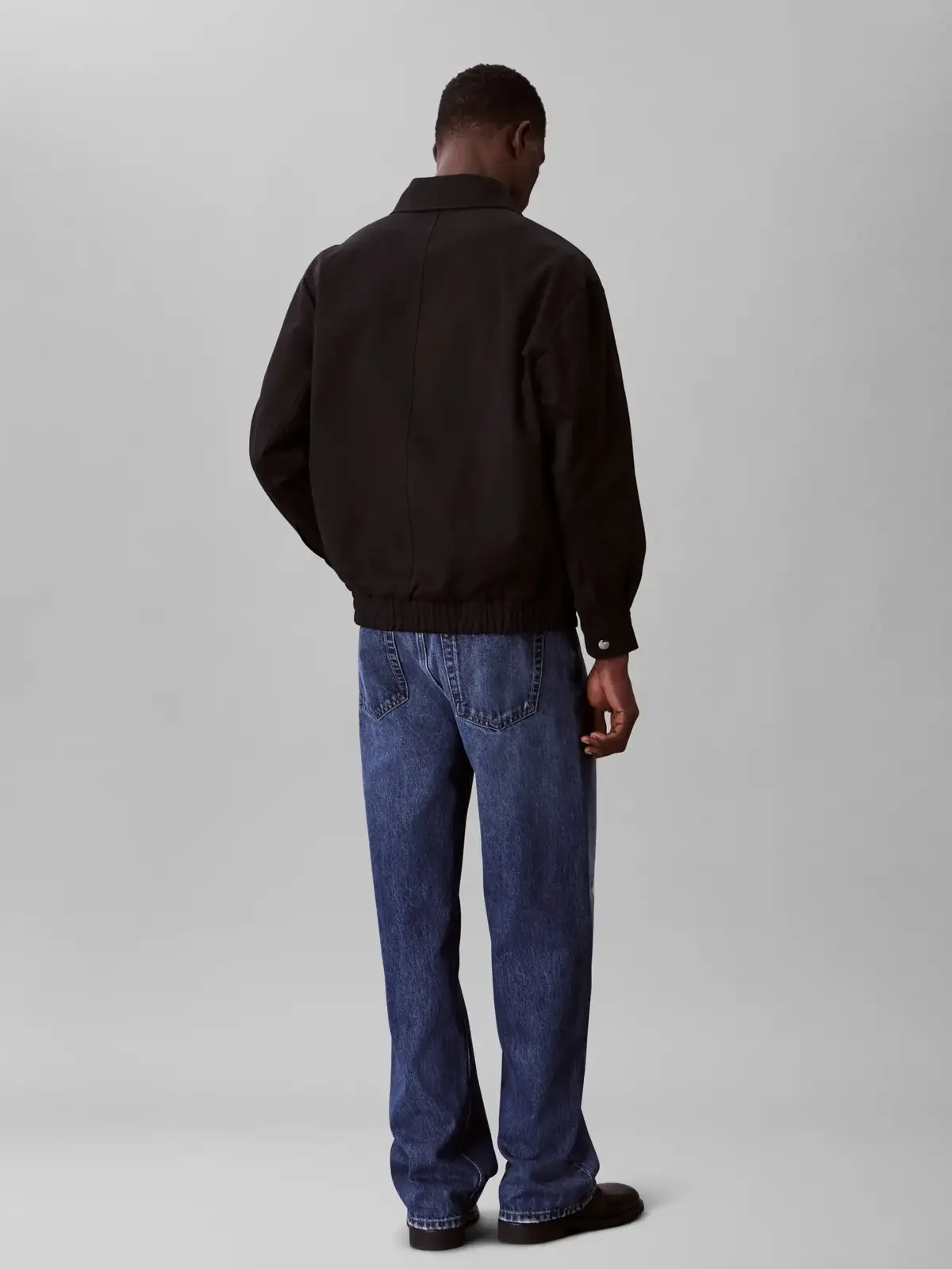 Calvin Klein A- LS COTTON FZ BLOUSON JACKET Siyah Erkek Ceket