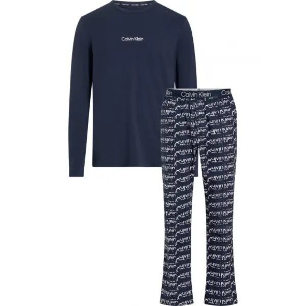 Calvin Klein L/S PANT SET Erkek Lacivert Eşofman Takımı