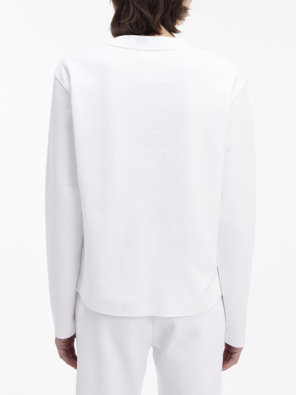 Calvin Klein MICRO LOGO ESS SWEAT Kadın Beyaz Sweatshirt