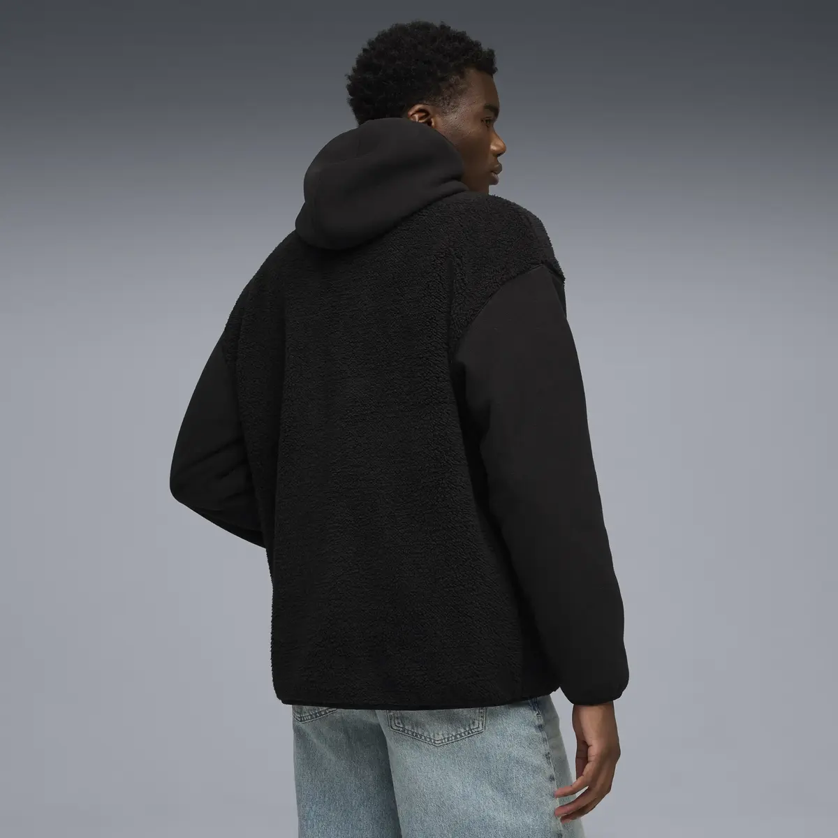 PUMA ESS ELEVATED Full-zip Hoodie Erkek Siyah Fermuarlı Hoodie