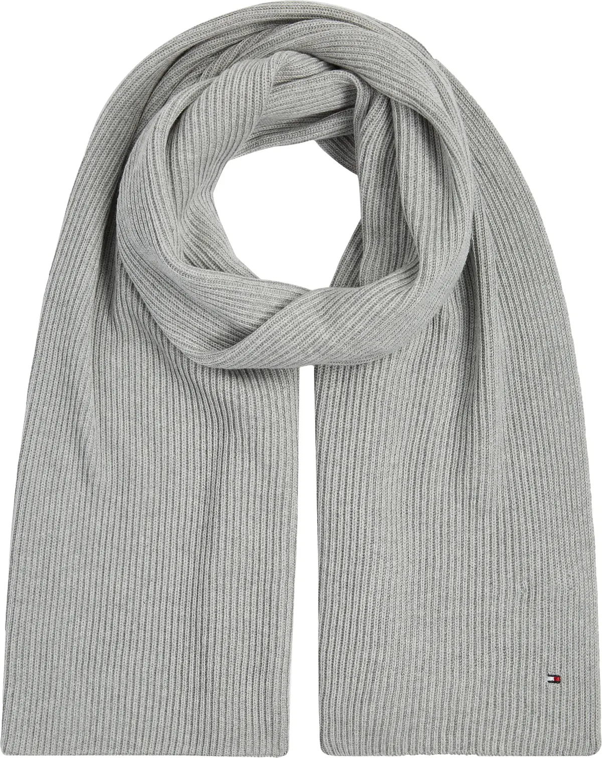 Tommy Hilfiger ESSENTIAL FLAG KNIT Kadın Gri Atkı