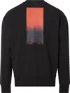 Calvin Klein OMBRE PRINT SWEATSHI Erkek Siyah Sweatshirt