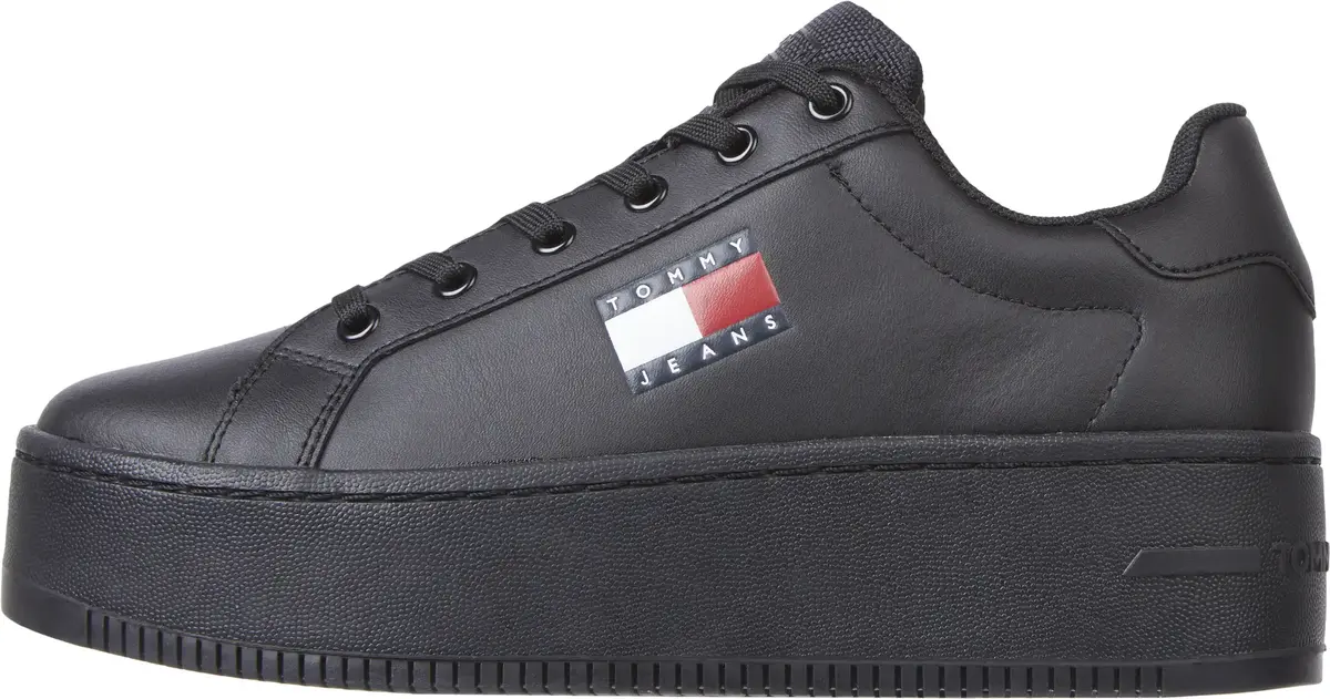 Tommy Hilfiger TJW FLATFORM ESS, BDS Siyah Kadın Spor Ayakkabı & Sneaker