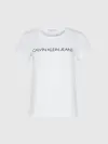 Calvin Klein CORE INSTIT LOGO SLI Kadın Beyaz T-Shirt