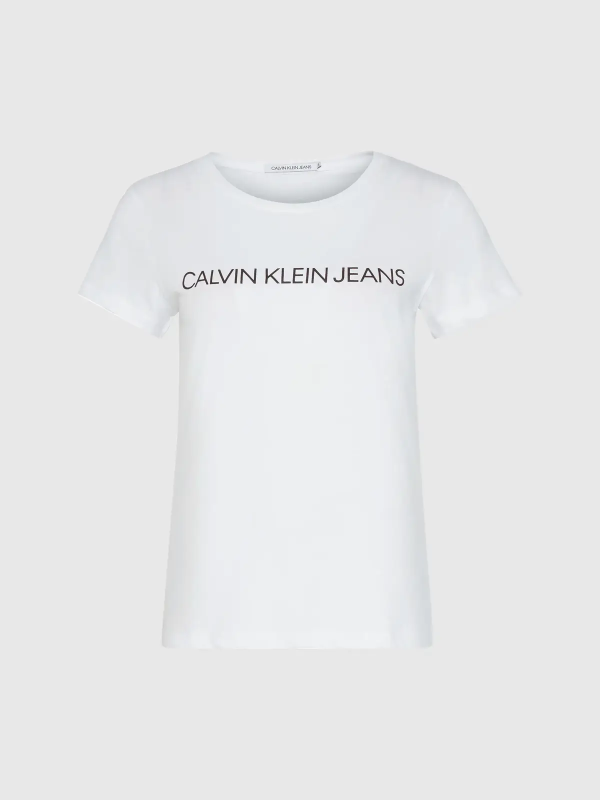 Calvin Klein CORE INSTIT LOGO SLI Kadın Beyaz T-Shirt