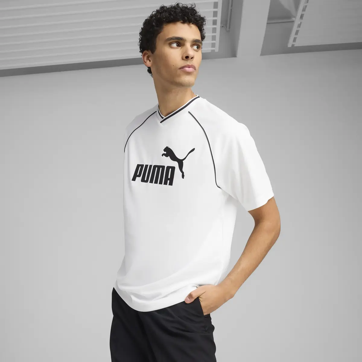 Puma ESS Football Jersey Beyaz Erkek T-Shirt & Polo