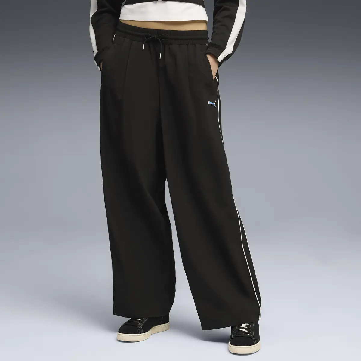 PUMA T7 Woven Track Pants op Siyah Kadın Eşofman Altı
