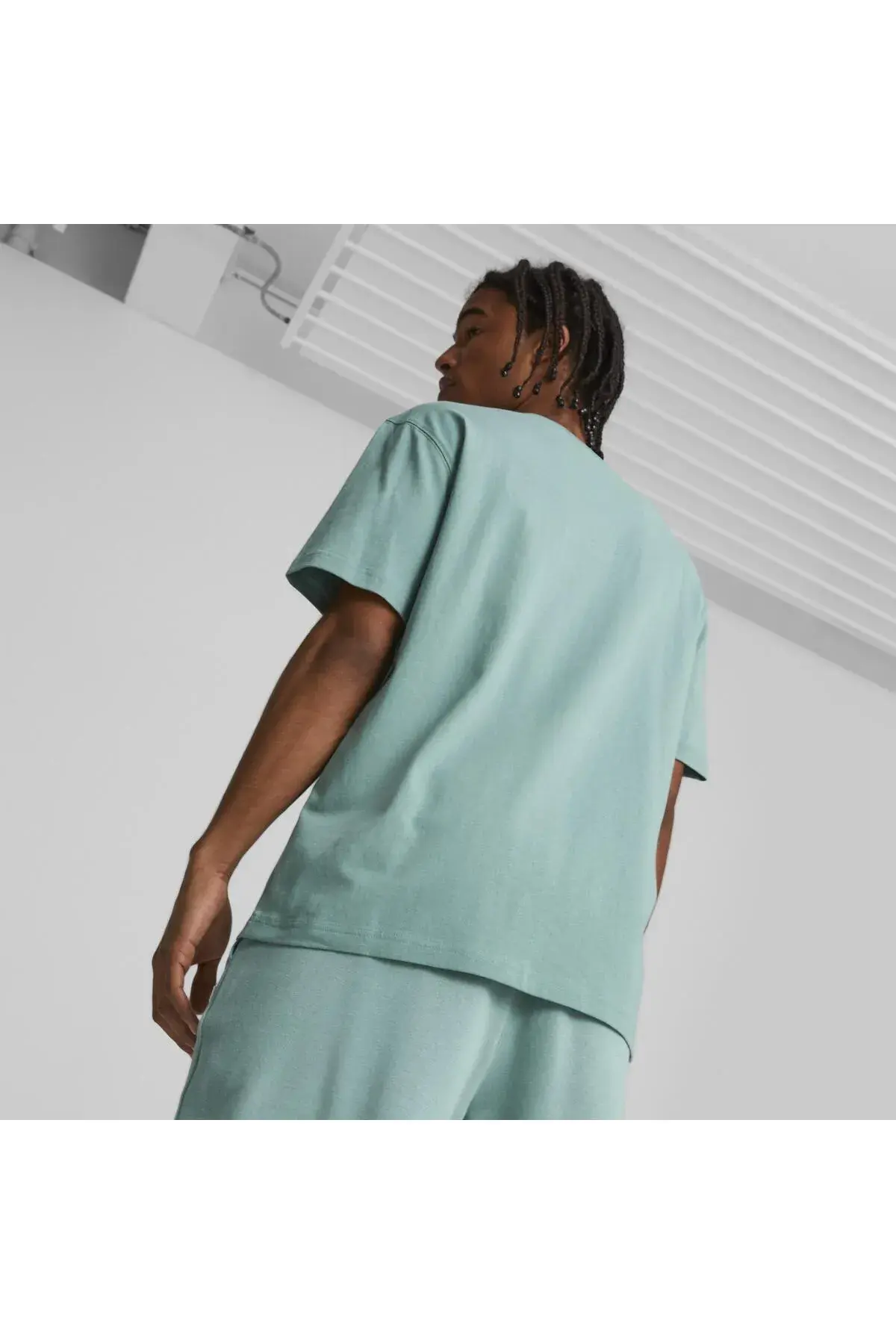 Puma Downtown Logo Tee Mavi Erkek Tişört
