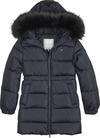 Tommy Hilfiger LONG WAISTED DOWN CO Kadın Siyah Şişme Mont