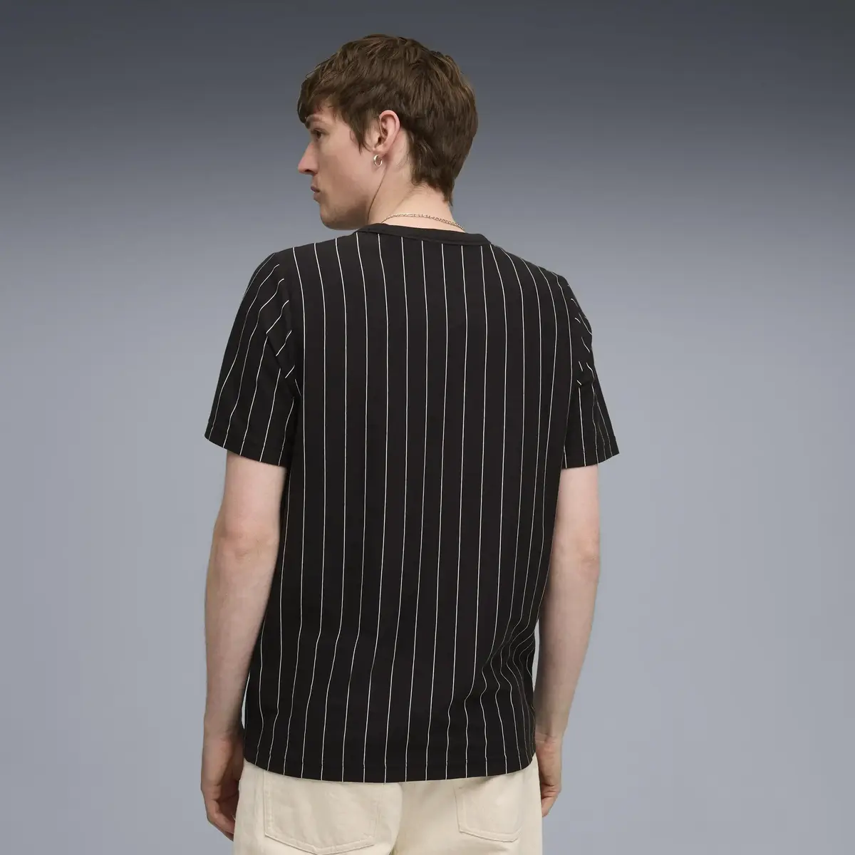 Puma PUMA CLASS Striped Tee Siyah Erkek T-Shirt