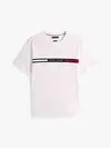 Tommy Hilfiger HILFIGER CHEST INSER, YBR Beyaz Erkek T-Shirt & Polo